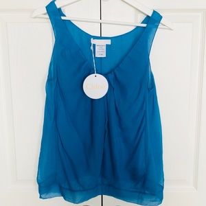 🆕 Chloé Women’s Cerulean Sleeveless Silk Top S